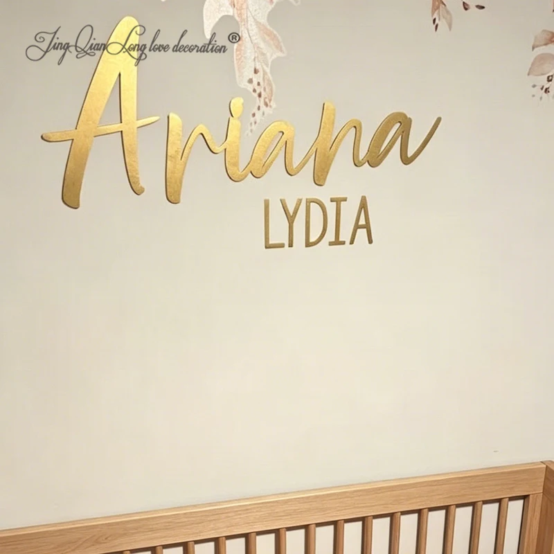 Baby Nursery Name Letters - Nursery Name 3D Wood Sign Cursive