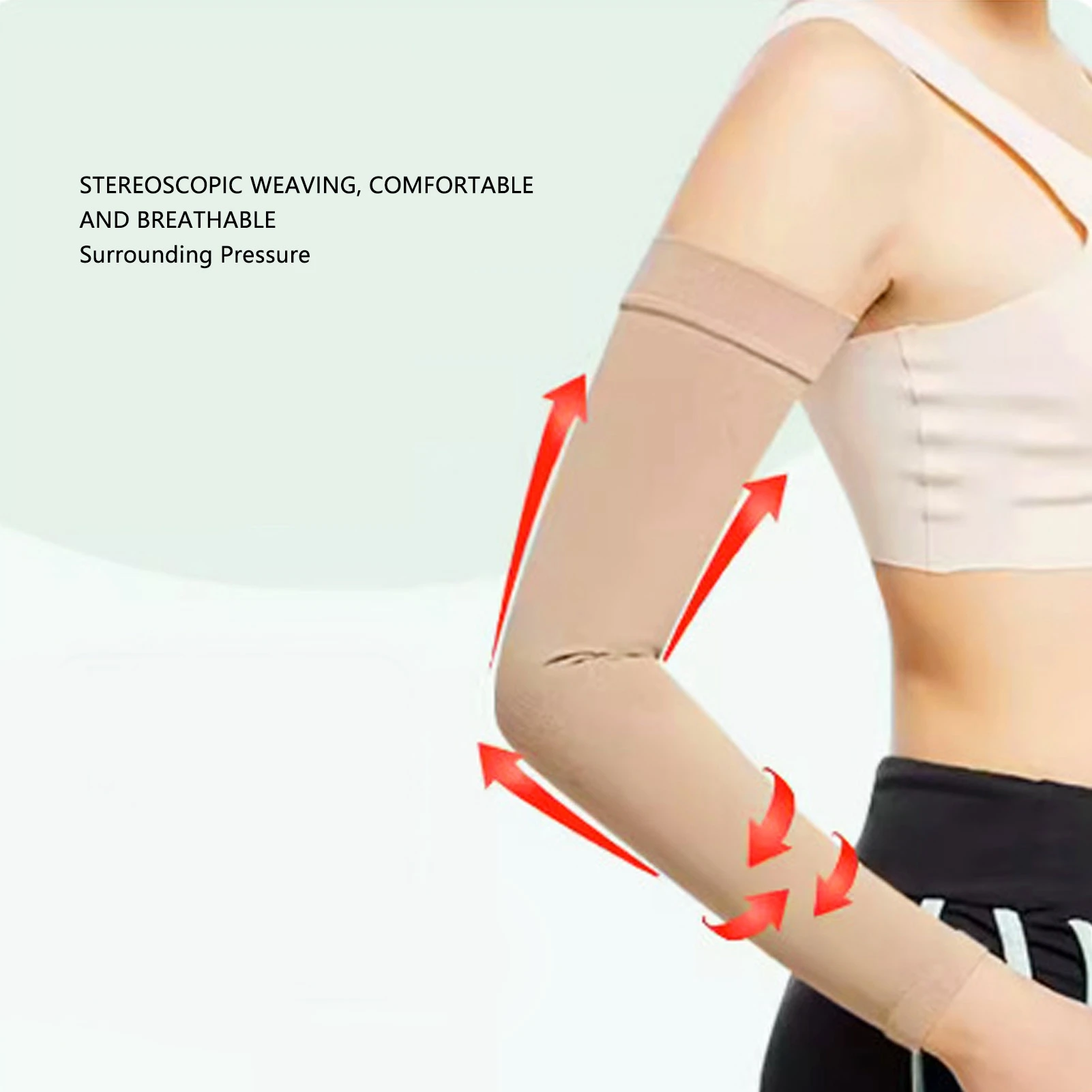 Arm Compression Sleeve High Elasticity Lightweight Breathable Upper Limb Arm Sleeve for Sports High Elasticity Arm Sleeve