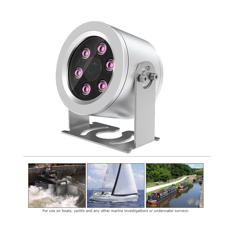 10Meter 5-Megapixel 316 Marine Grade Stainless Steel IP68 POE Ingress Protected Submersible Waterproof Underwater Pond Surveil