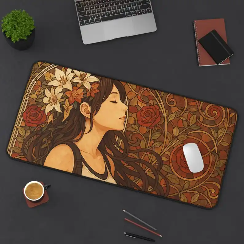 

Meditation Girl Aesthetic Mouse Pad, Non-slip Waterproof Mouse Pad, Office Gaming Desk Decor Mat, Perfect Gift for Friends.
