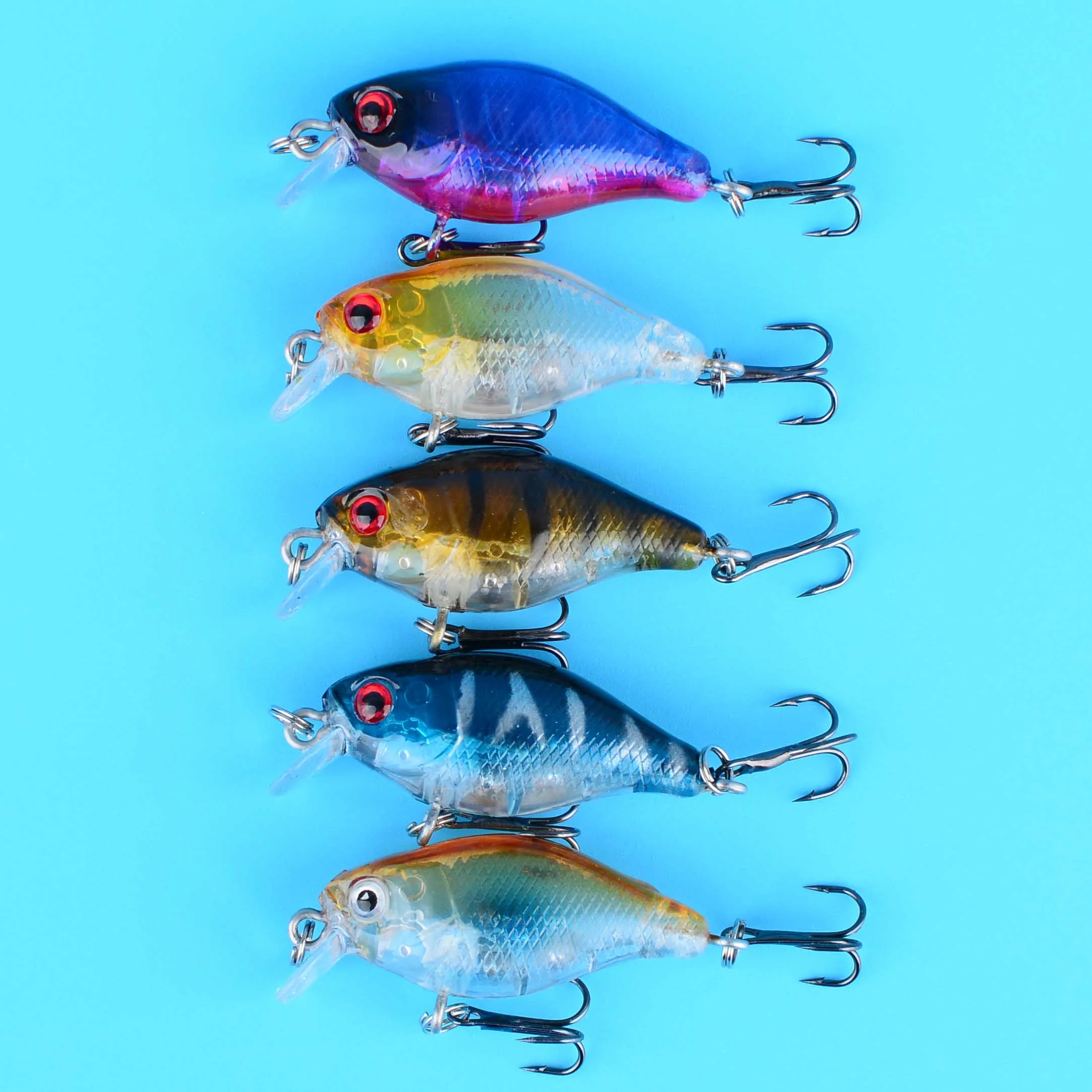 Crankbait flotante de plástico para lucio y trucha, manivela - imagen 2