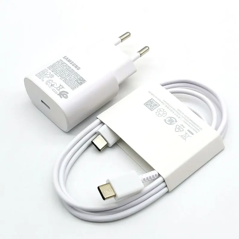 

For Samsung 25W PD Charger Super Fast Charge Adapter Type C Cable For Galaxy Z Flip Fold 6 5 4 3 2 S20 S21 S22 S23 S24 Ultra A35