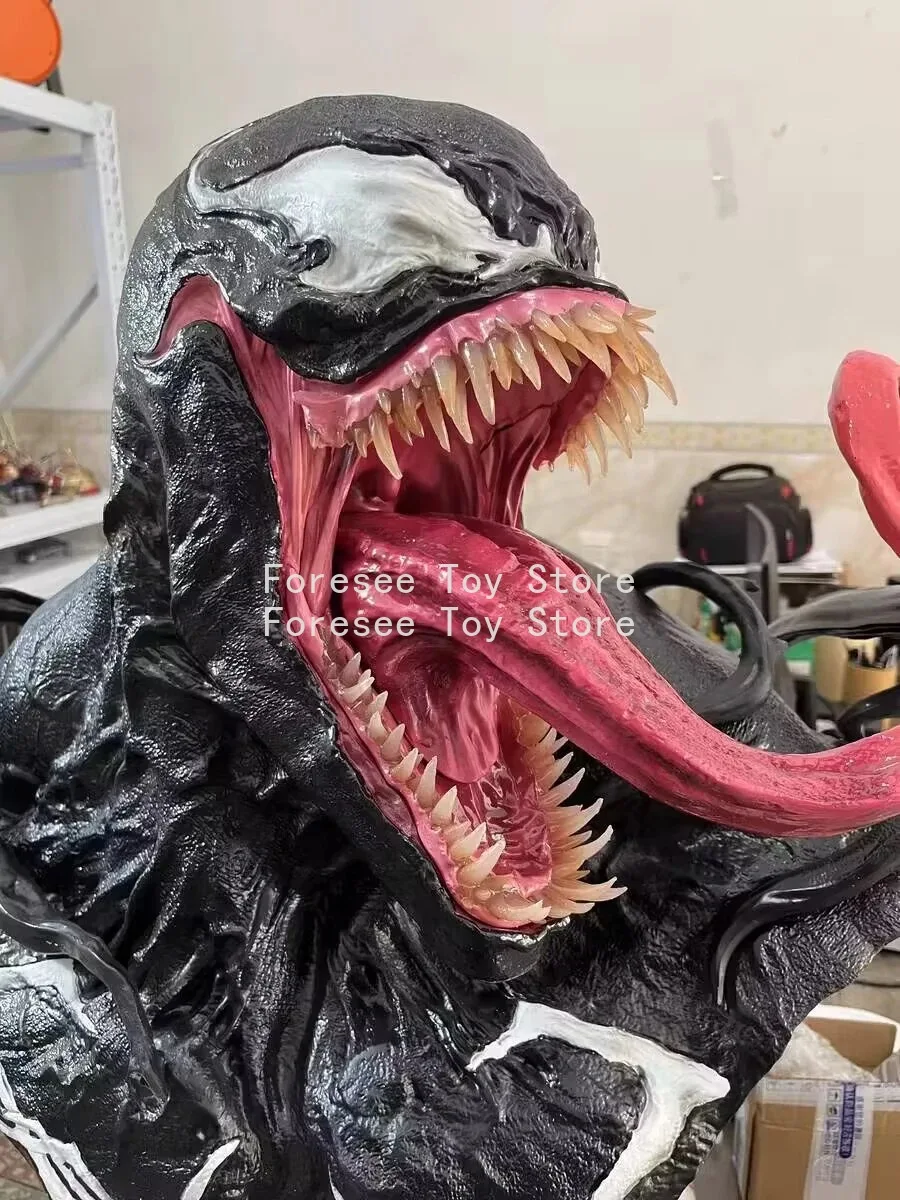 New 80cm Venom Bust Figure The Avengers Anime Surroundings Figure Collection Desktop Ornament Decorations Best Gift for Children