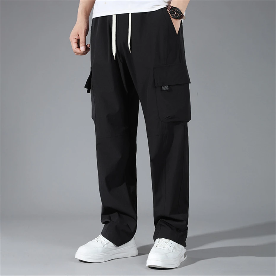 10XL 11XL Plus Size Cargo Pants Men Fashion Casual Straight Pants Male Elastic Waist Trousers Big Size 11XL