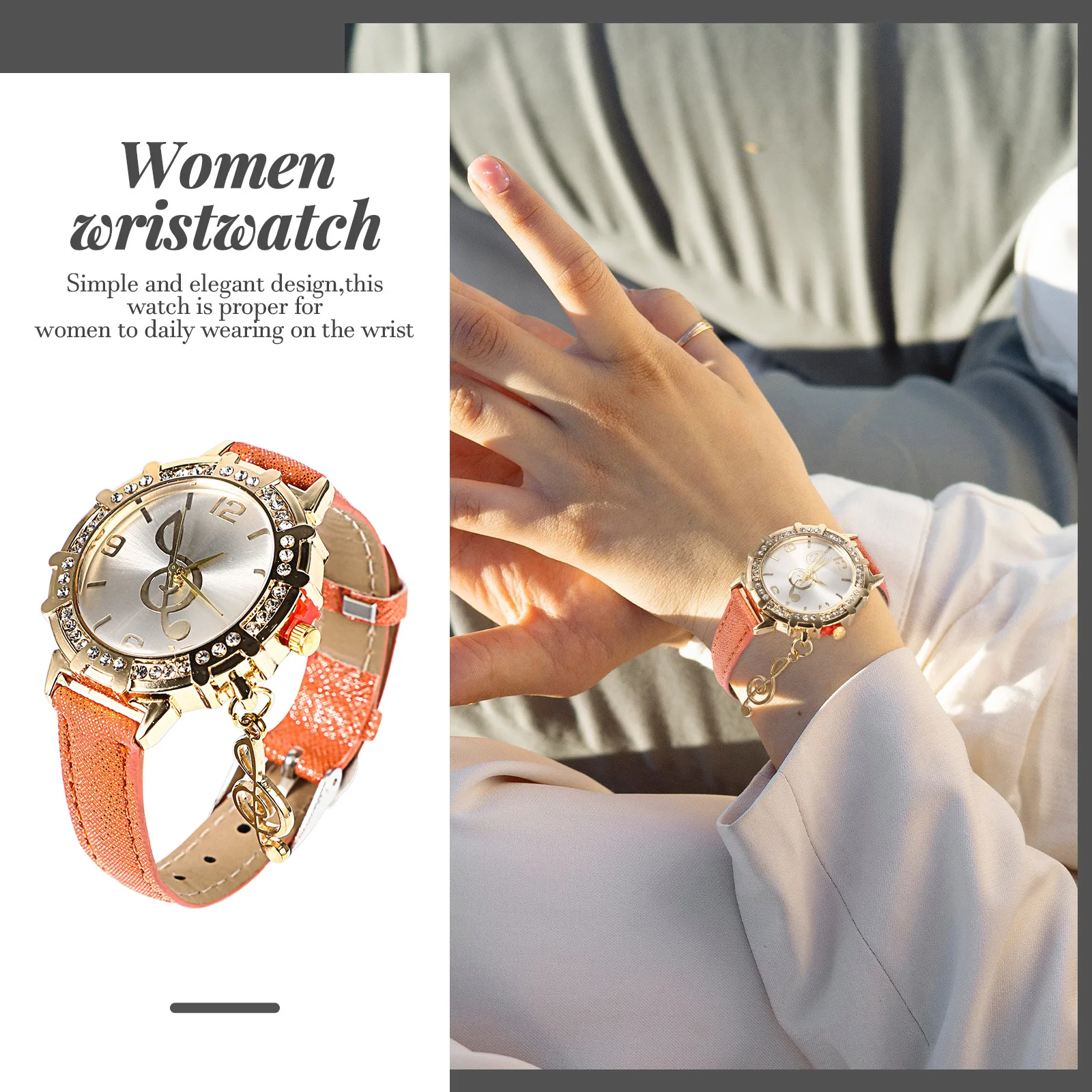

Women Wristwatch Metal Stylish Leisure Watch Adjustable Time Charming Girl Gift Watch Suitable Daily Party School