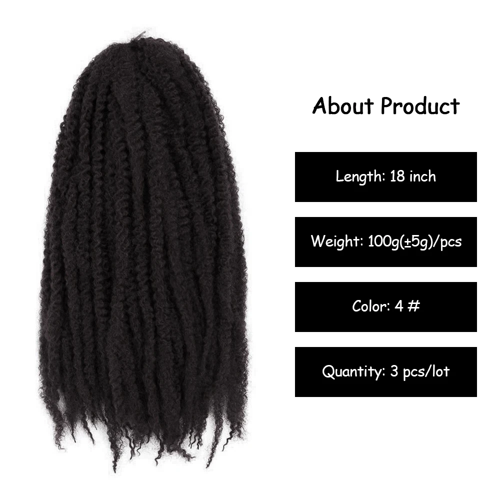 Capelli Marley per trecce Afro crespi Marley treccia capelli Kanekalon sintetico Bob Marley Ombre intrecciare le estensioni dei capelli treccia facile