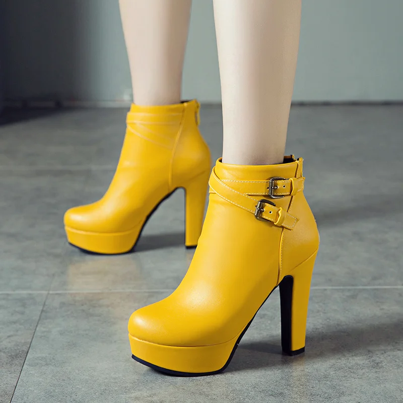 Fashion Short Boots Female Sexy Platform Ankle Boots For Women
