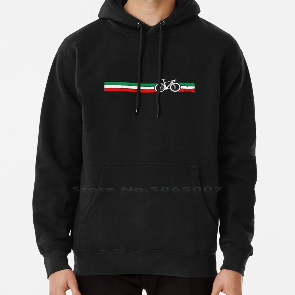 Italian Cyclist Bike Racing Italy Bicycling Flag Hoodie Sweater 6xl Cotton Bicicletta Bike Lover Bike Racing Bike Riding Bike