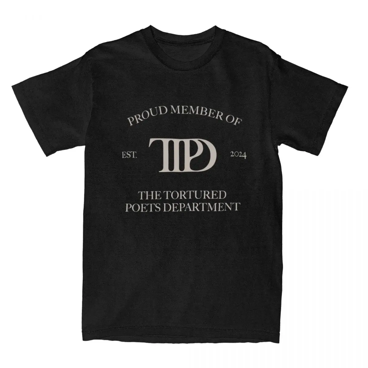 Men's T-Shirt Proud Member Of The Tortured Poets Department  100% Cotton Tees Short Sleeve T Shirts Crew Neck Clothing Big Size