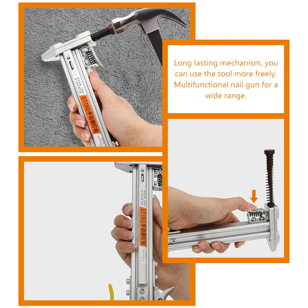 

Manual Nail Nailer Tool Portable Fastening Machine Non-Slip Handle Practical Safe Storage Multifunctional Long-Lasting