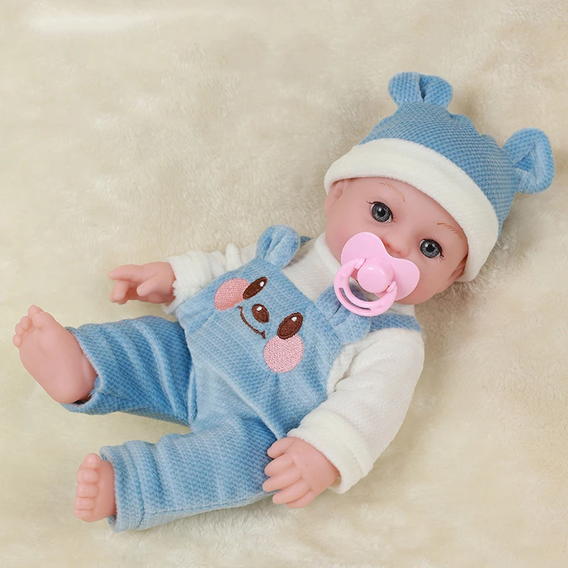 1pcs 30cm Mode Band Baby Simulatie Pop Rustgevende Reborn Baby Kinderen Speelgoed Meisjes Zacht Rubber Babypop Kinderen verjaardagscadeau