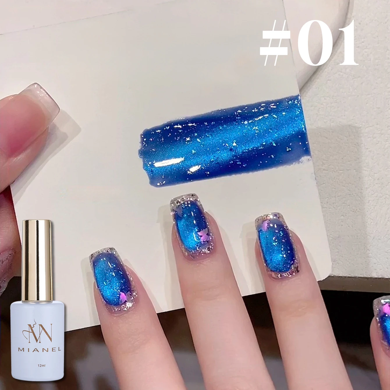 12ML 1-8PCS 핫 세일 여름 네일 블루 레드 네일 프로모리얼 Qi 스파클링 워터 고양이 눈 자기 젤 매니큐어 네일 아트