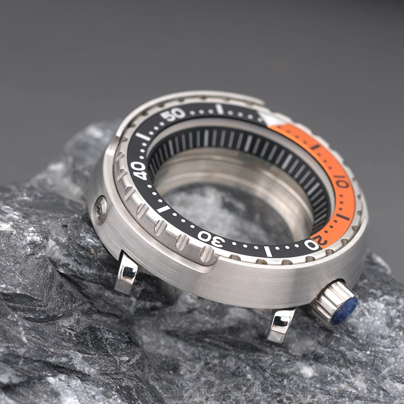 Tuna Canned Watch Case With Aluminium Watch Bezel  Fit Seiko NH35 NH36 Waterproof Resistance Stainless Steel Watch Accessories