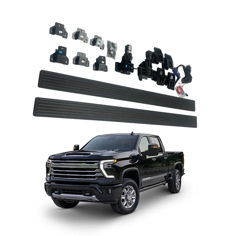 Hot Sale Accessories Aluminium Alloy Power Threshold Electric Side Step For Chevrolet Silverado Sierra 2019 Running Board