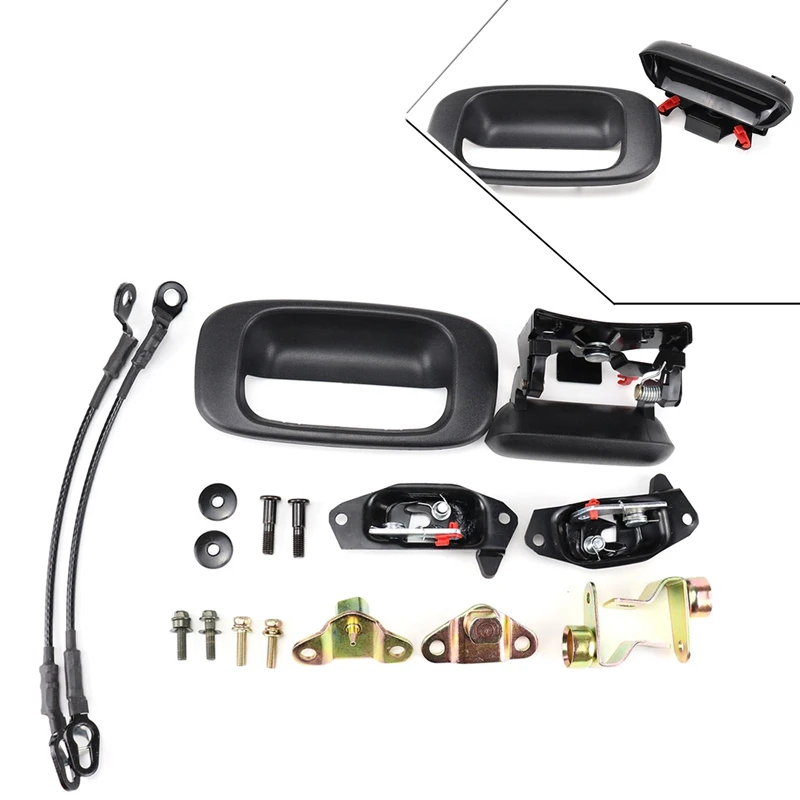 Car Handle Hinge Tail Gate Latch Striker Cable Lock Kit For Chevrolet Silverado Sierra 99-07 11570162 88980509 15921948