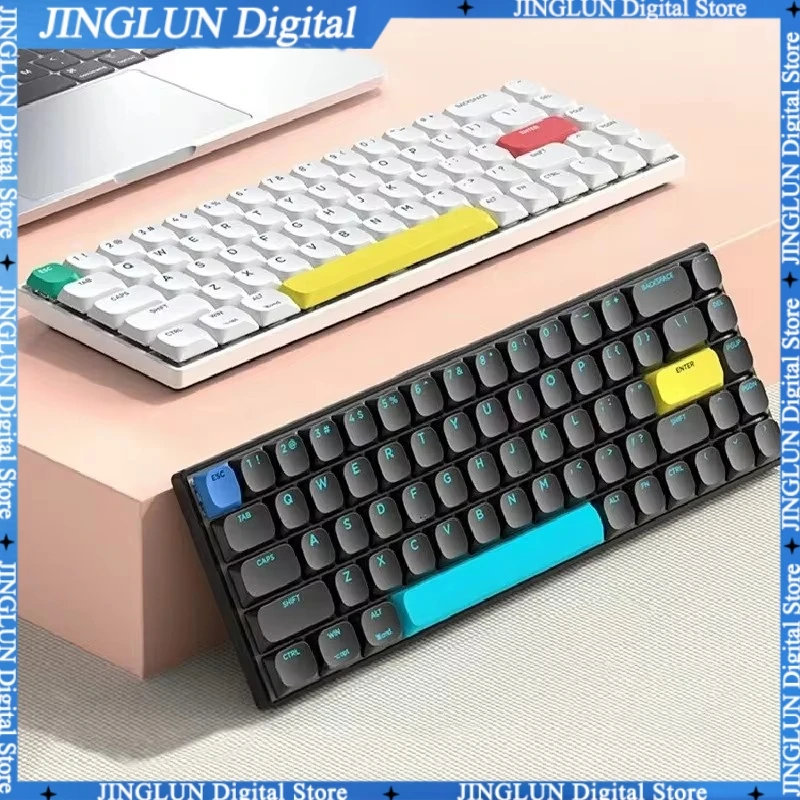 

Xinmeng C68 3 Mode Mechanical Keyboard Low Profile RGB Wireless Bluetooth Hot Swap Office Keyboard For iPad Tablet Mac PC Gamer