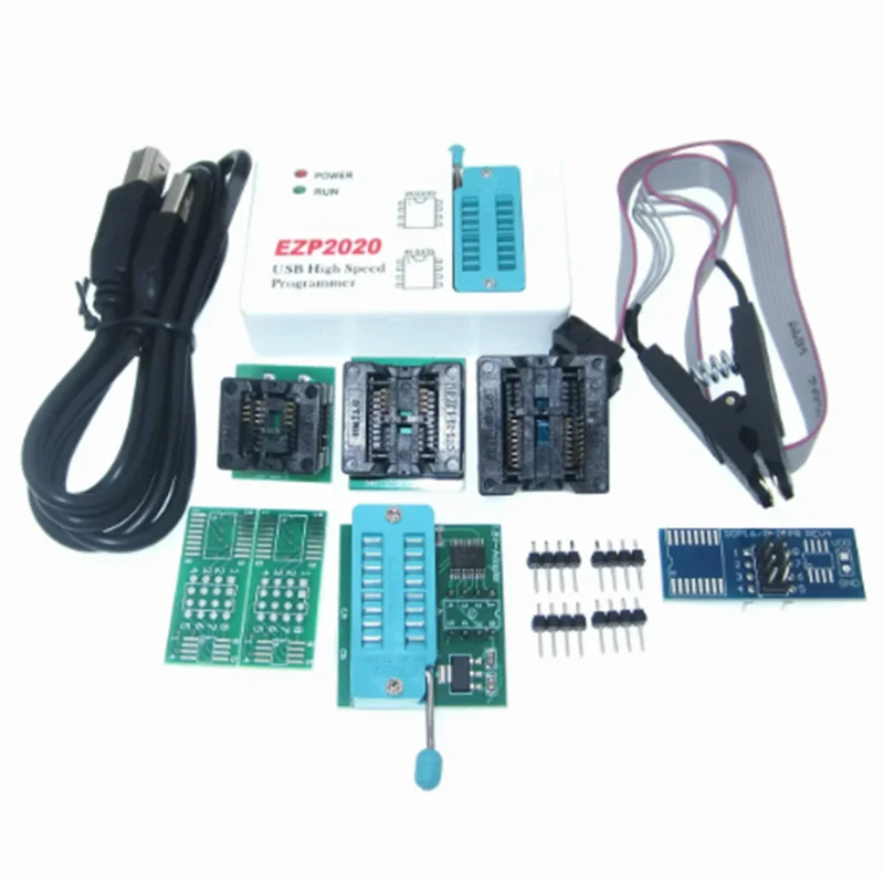 EZP2020 High Speed USB SPI Programmer + 7 Adapter Better than EZP2013 EZP2010 2011Support 24 25 26 93 EEPROM 25 Flash Bios