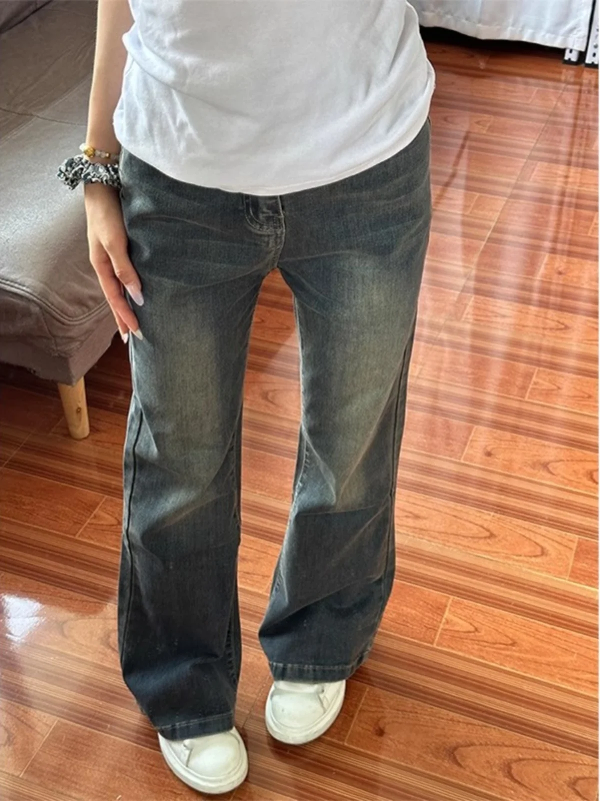 Pakaian Vintage Jepang Denim Wanita Longgar Baggy Y2K Hitam Fashion Korea Gaya Harajuku Streetwear Pinggang Tinggi Celana Lebar