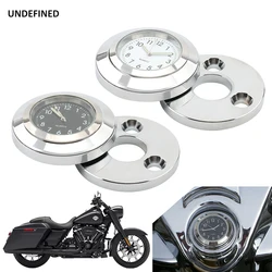 Chrome Front Fork Lock Clock Cover Black Dial For Harley Road King Classic Special CVO 1994-2022