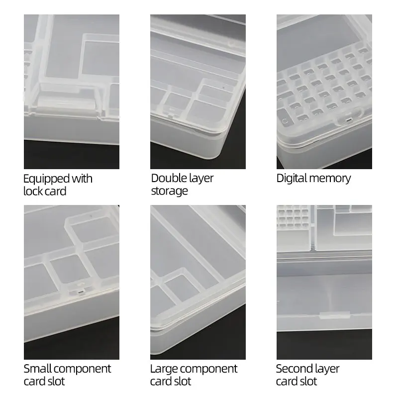 Box, Electronic Components, Transparent Plastic Storage, Small Screw Accessories, Tool Classification Grid