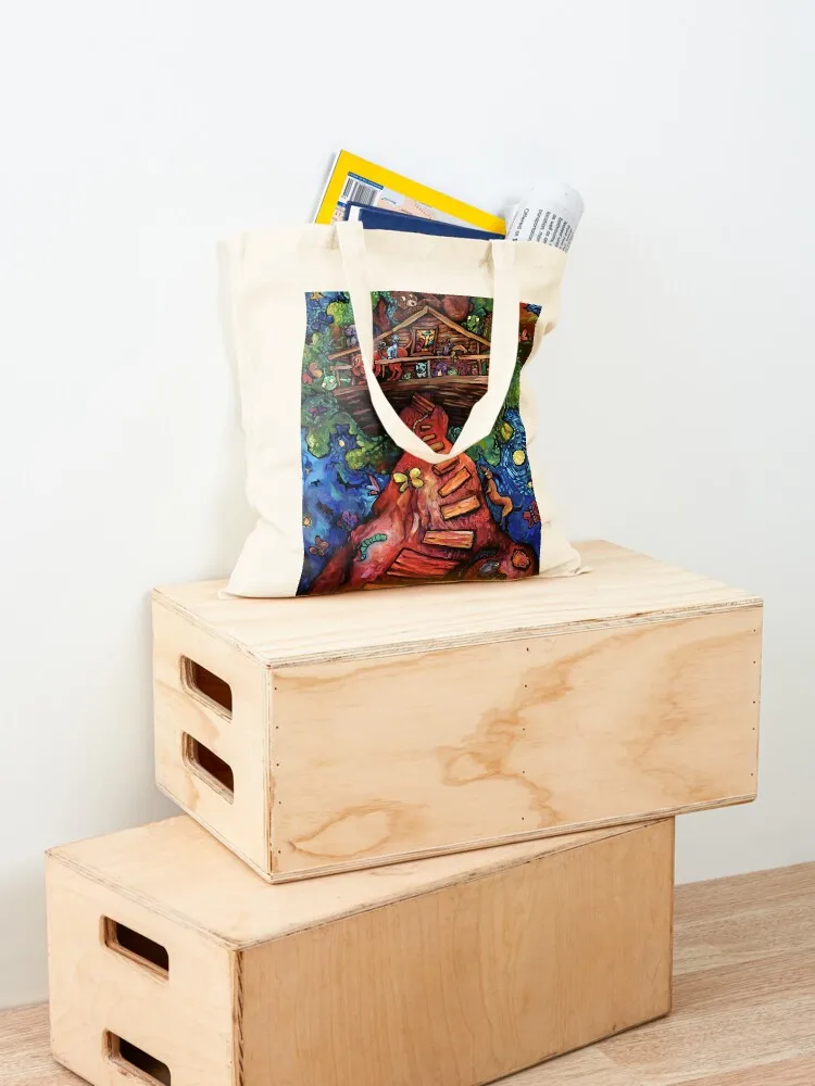 Treehouse من تشاد إليوت حمل حقيبة الشاطئ حقيبة حمل شخصية حمل حقيبة تسوق النساء