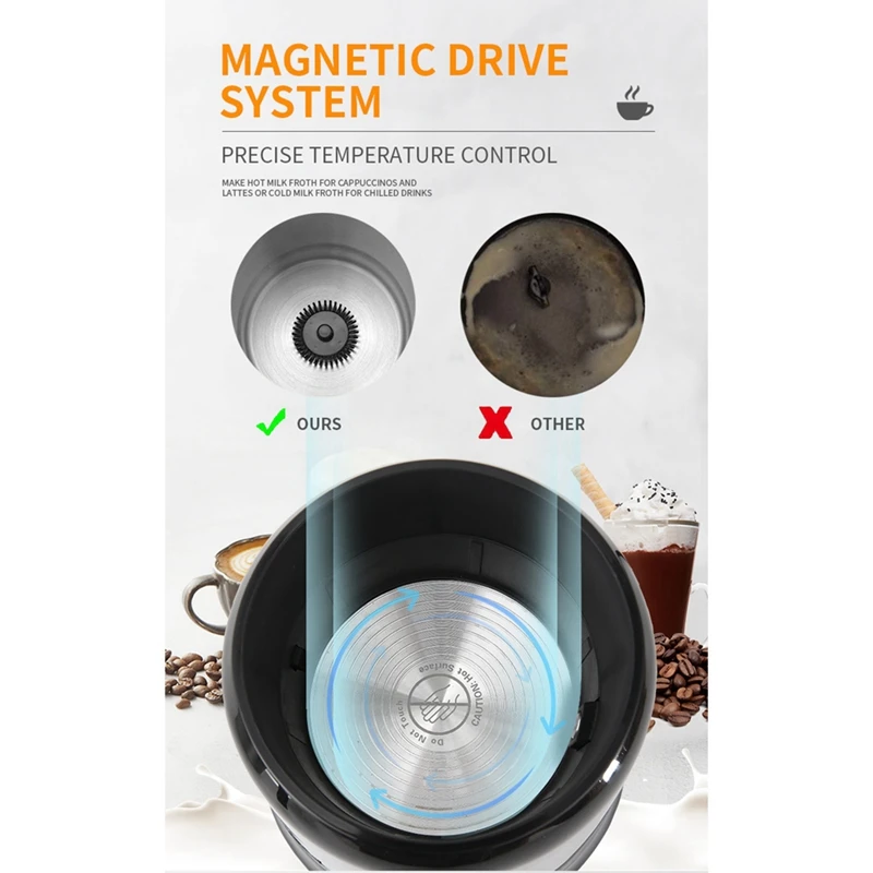 1 pz montalatte elettrico a vapore montalatte caldo e freddo montalatte automatico a vapore e montalatte per Latte US Plug