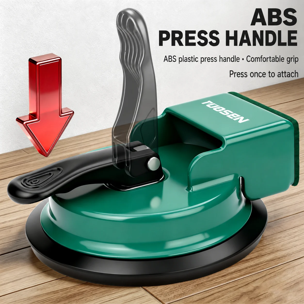 Wood Floor Gap Puller Tool with 118mm Suction Cup, Heavy Duty Laminate Flooring Repair Tool for Vinyl Plank & Wood Floors