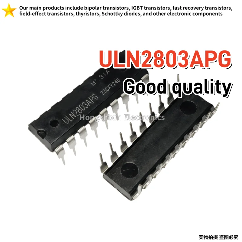 10PCS New ULN2803APG ULN2803 Direct Insertion DIP-18 Darlington Transistor Driver Chip
