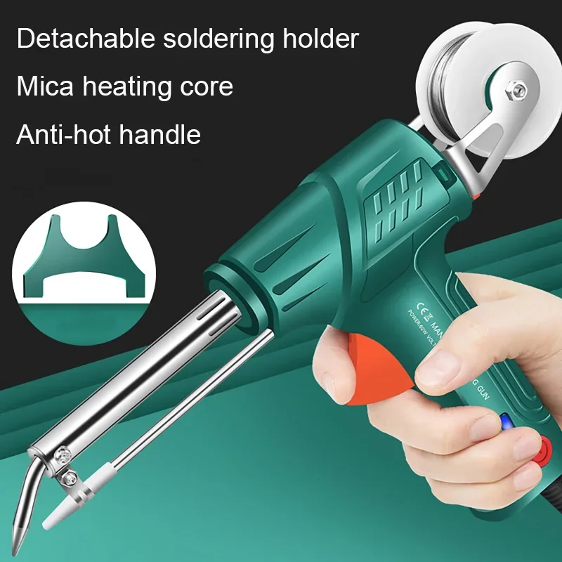 60W Handheld External Heating Soldering Gun with Bracket and Switch Electric Soldering Iron for Home Appliance Repair 220V 110V