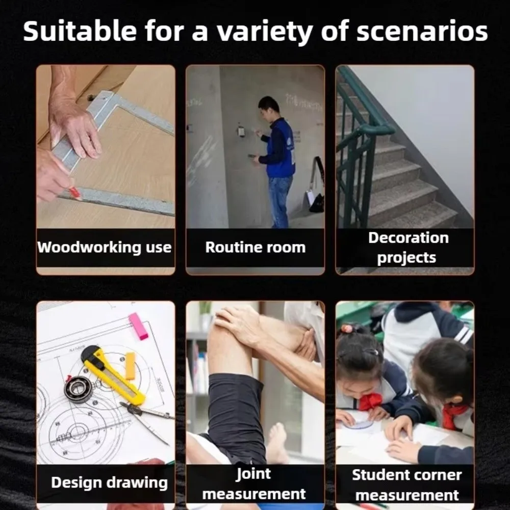 2 in 1 디지털 앵글 파인더 고정밀 360도 각도기 디지털 정밀 스테인리스 스틸 금속 각도기 엔지니어링용