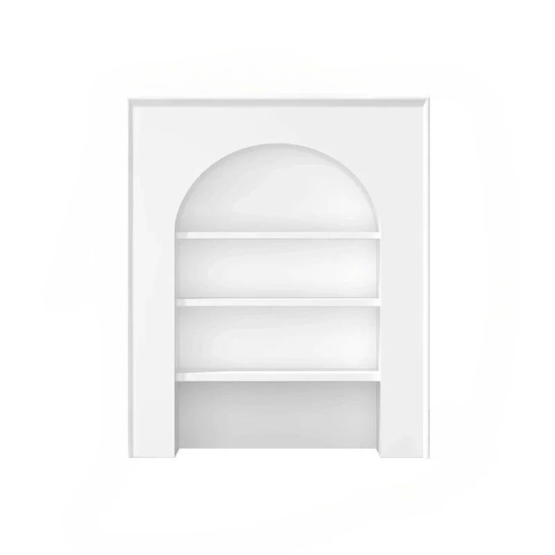 

Simple French fireplace decoration Nordic style wall side cabinet cream color shelf B & B art door cabinet