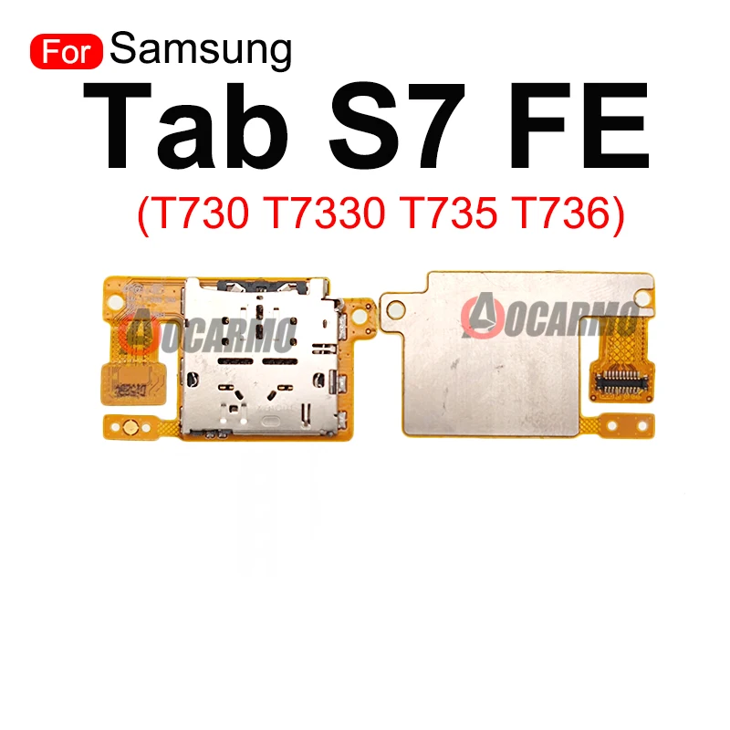 For Samsung Galaxy Tab S7 FE S7+ S7PLus S8 Ultra T970 T976 X900 X906B T730 T735 T736B T870 T875 T878 Sim Card Reader Flex Cable