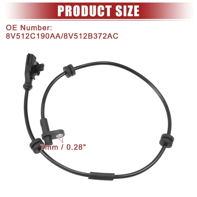 8V512C190AA 2094988 ABS-Raddrehzahlsensor hinten links rechts für Ford Fiesta Mk6 CB1 CCN 2008-2019 EcoSport B515 2012-2017 – Detail 3