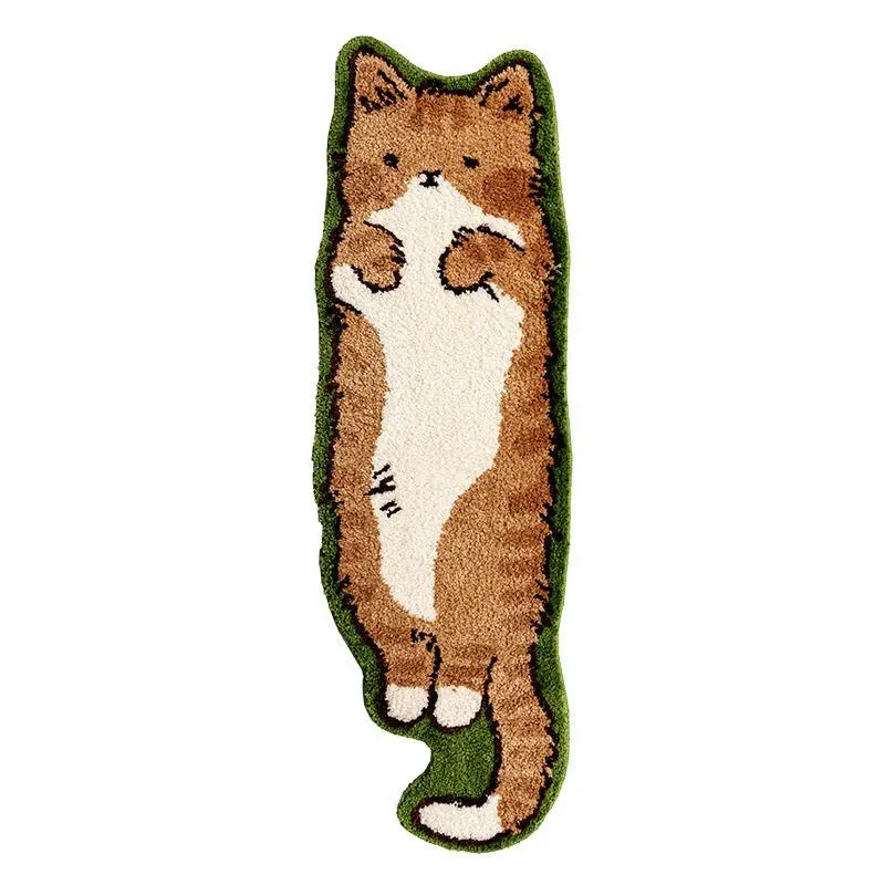 

Cute I Cat Special-shaped Plush Bedroom Carpet Living Room Sofa Blanket Children's Blanket Room Non-slip Bedside Blanket