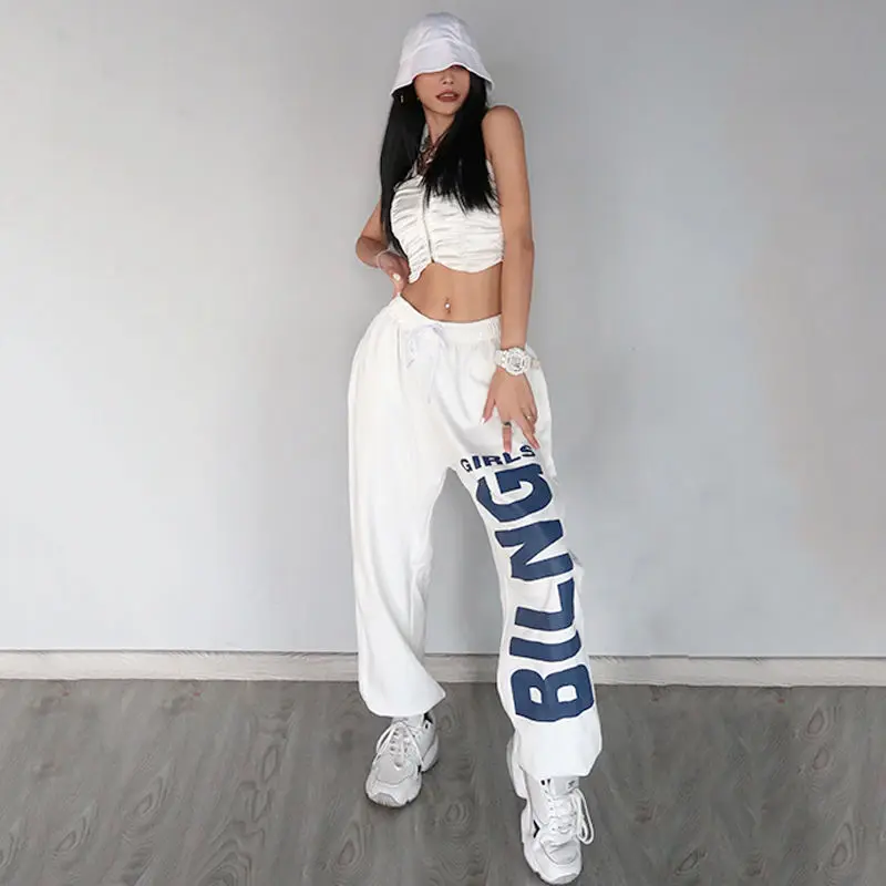 2026 Amerikanische Retro-Hose mit Buchstabenprint für Damen/Kinder – Neue Sport-Hip-Hop-Trend-Freizeithose für Tanz und Jazz-Auftritte, lockere Passform – Detail 12