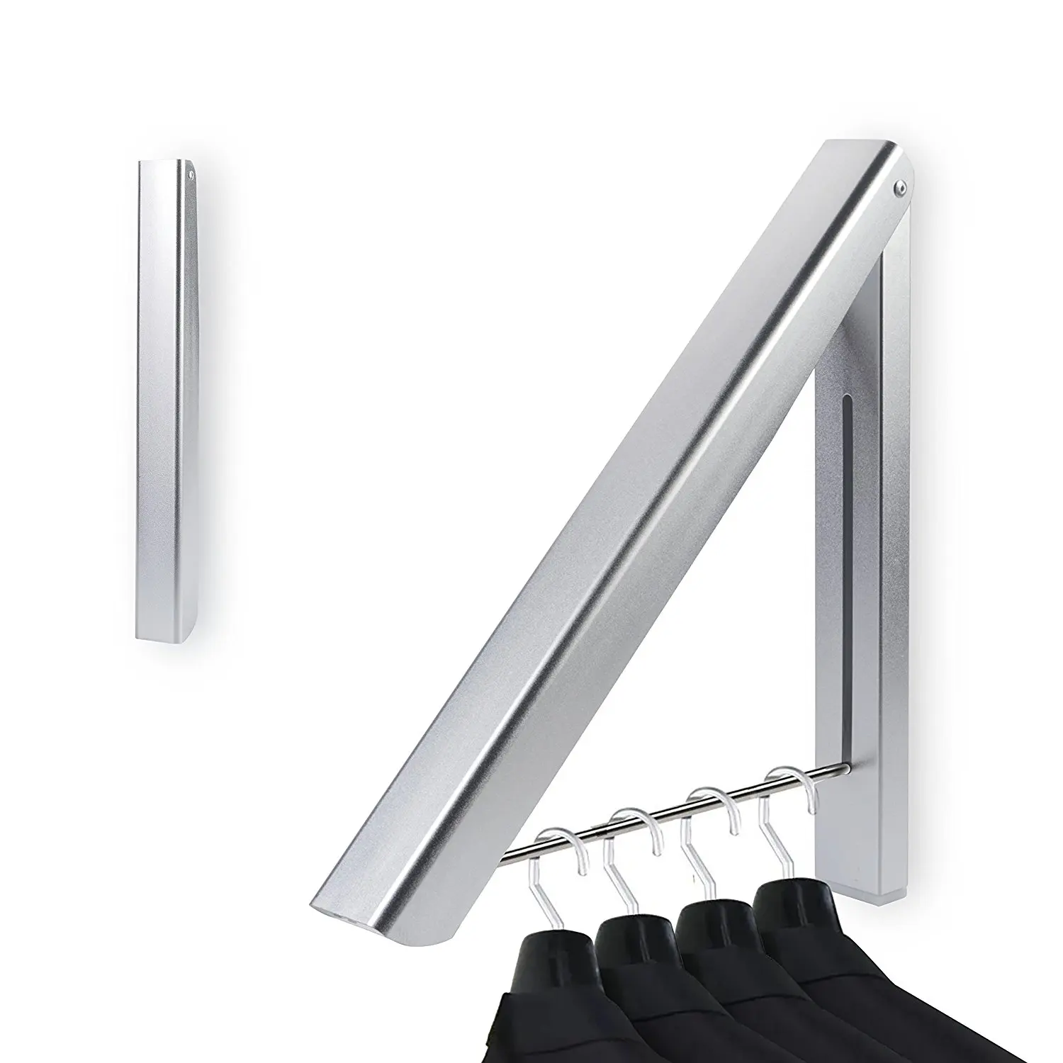 Wall Mounted Clothes Airer Washing Line Coat Shirt Dryer Folding/Pull Out Wall Hanger Space Saving Clothes Cupboard Storage
