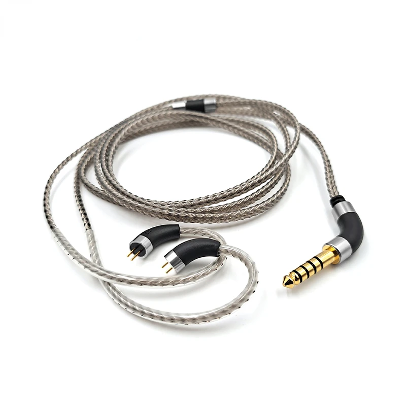 OKCSC High Silver Plated OCC Upgrade Cable 2 Pin 0.78mm Pin Wire Earphones Cable 2.5 3.5 4.4mm Balanced IEM Cable