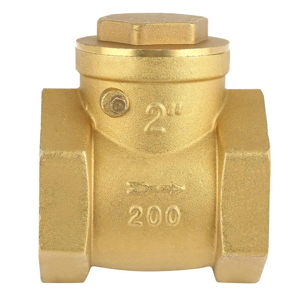 DN50 Brass Female Thread Non Return Swing Check 232PSI Prevent Water Backflow Control System
