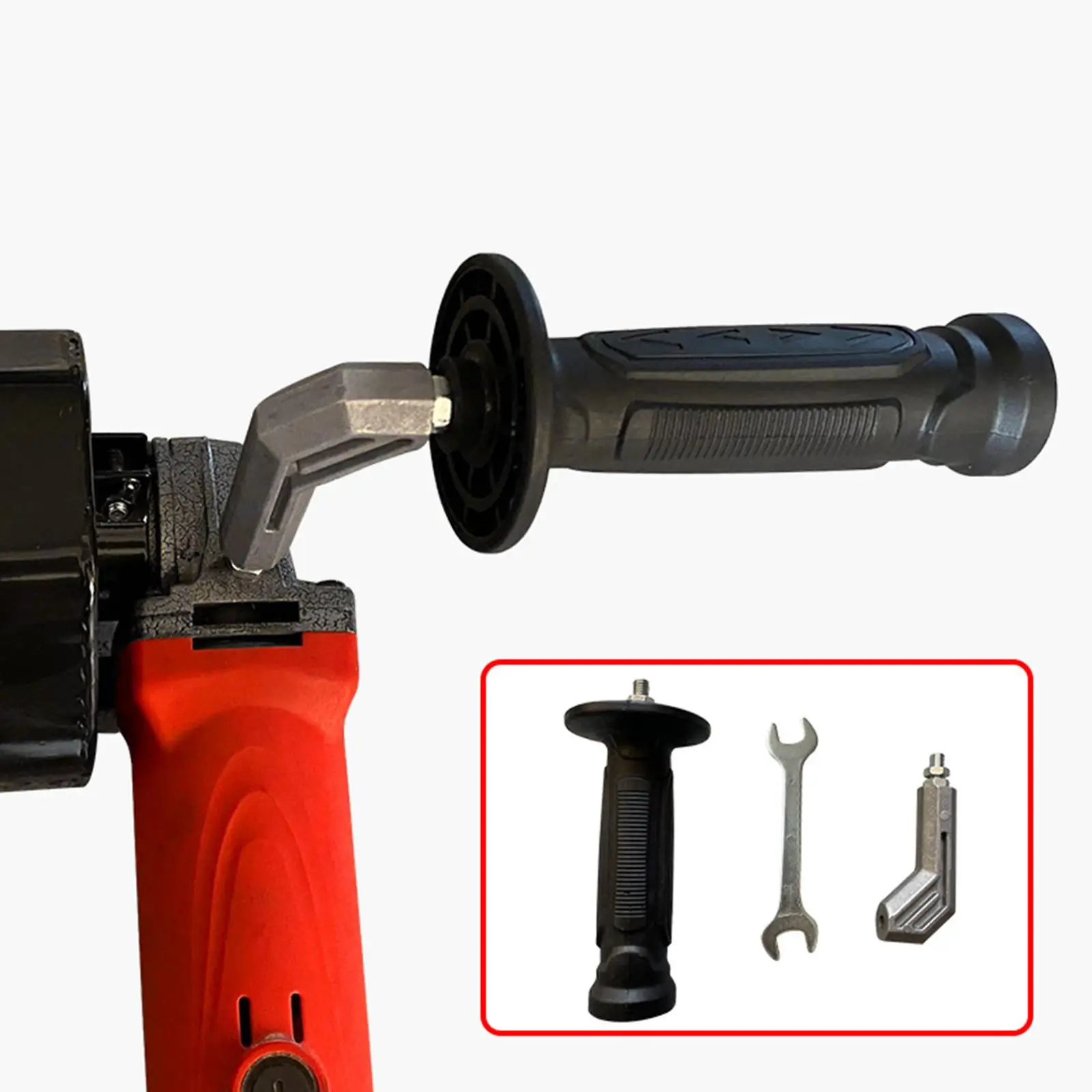 Angle Grinder Handle M8 Thread Durable Polisher Attachment Plastic Aluminum for Grinding Machine Set