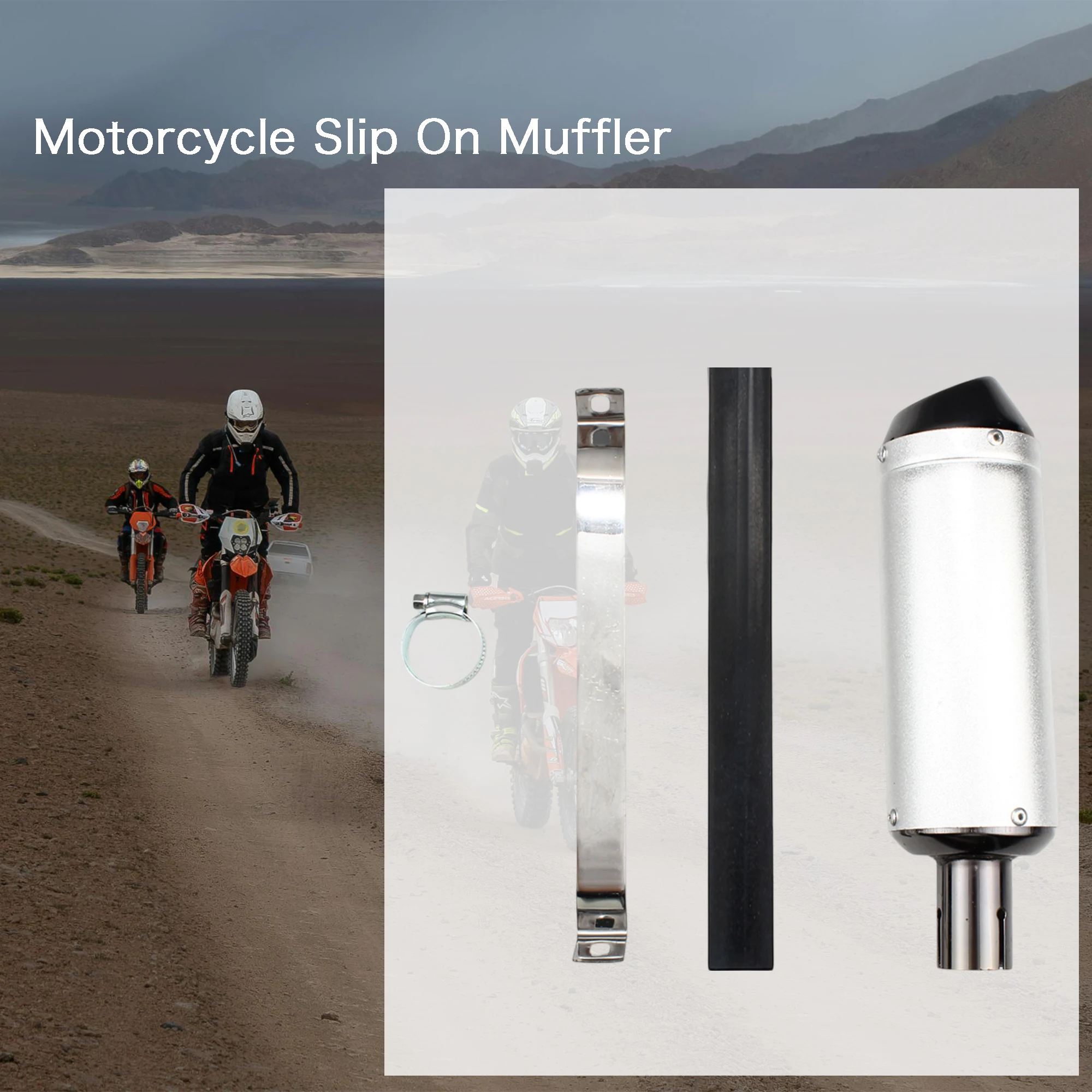 Universal Enduro Motorcycle Muffler Systems Silencer Dirt Pit Bike 125cc 150cc Motorbike 28mm ATV Scooter Motocross Accessories