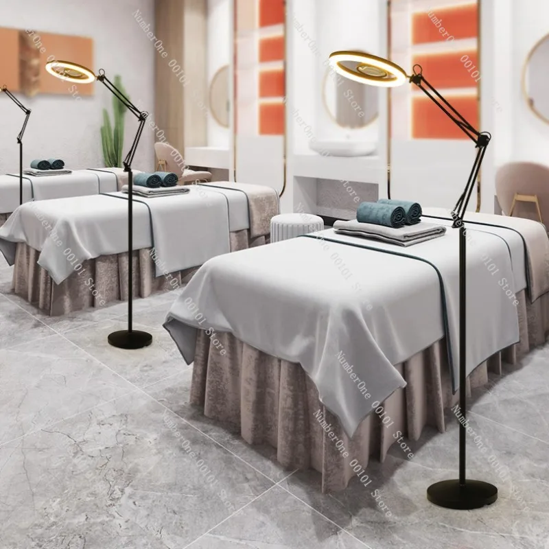 Circular Floor Lamp, Tattoo, Eyebrow Tattooing, Fill Light for Bedroom, Study, Eye Protection, Reading Light