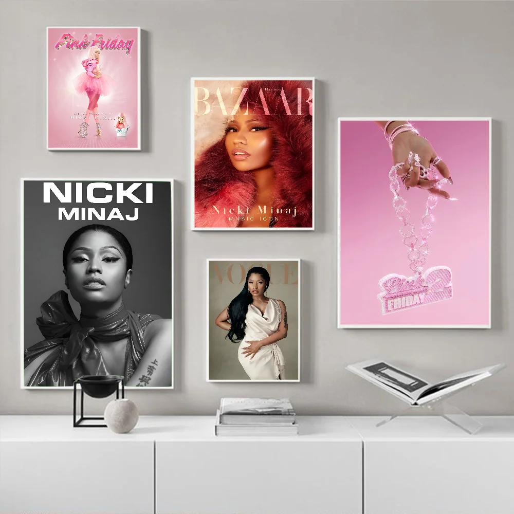 

Rapper N-Nicki M-Minaj DIY Sticky Poster Whitepaper Prints Posters Artwork Vintage Decorative Painting