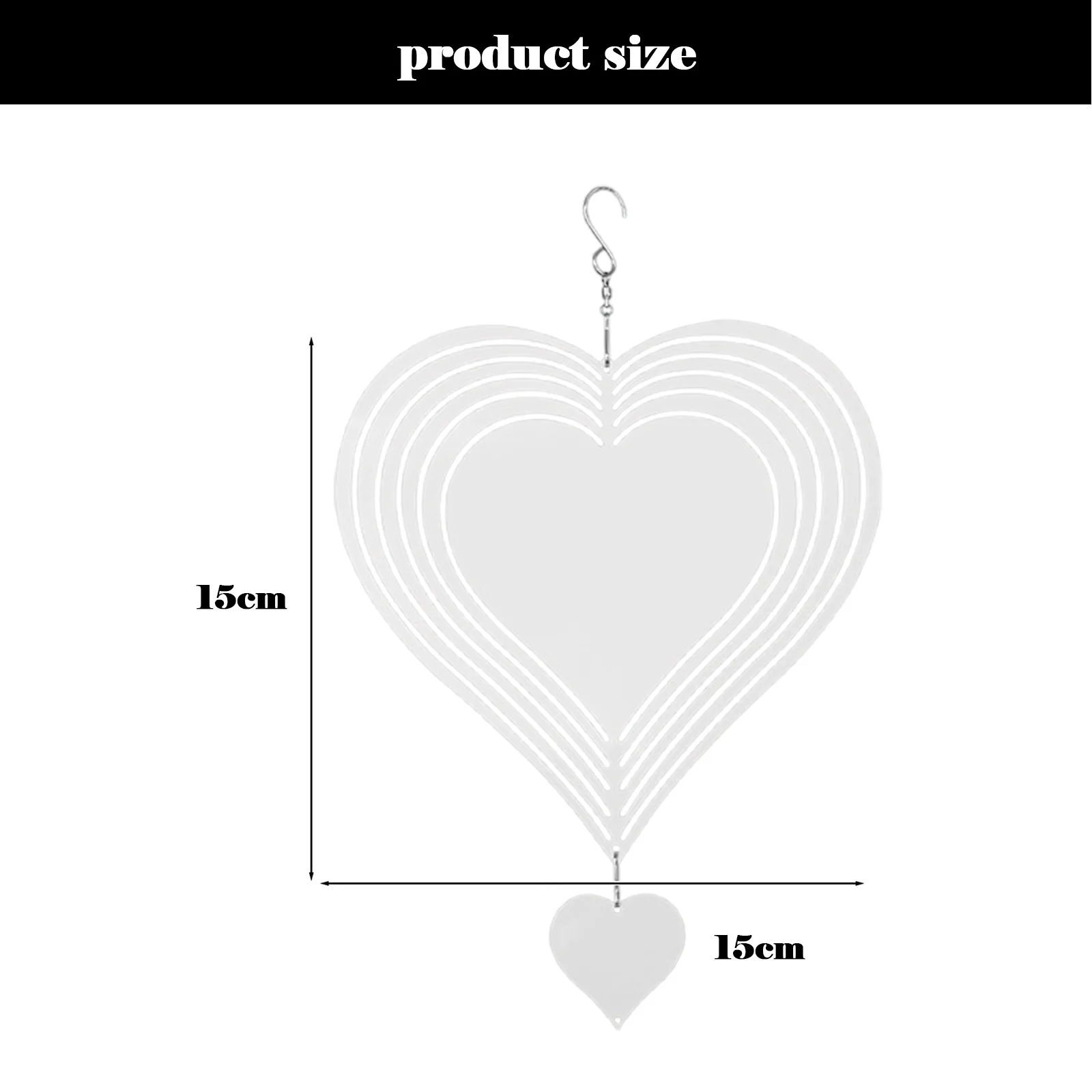 Lightweight Wind Chime Rotating Bell for blank Double Sided Dye Sublimation Garden Decoration Hanging Garden Outdoor