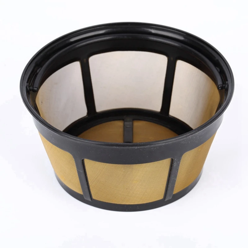 2PCS Stainless Steel Basket Reusable High Temperature Resistant Mesh Coffee Filter