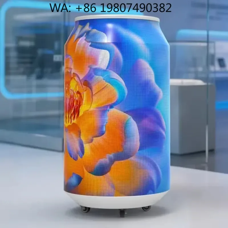 Floor Standing Flexible LED Module Display Creative Beer Bottle Shape Advertising Digital Screen