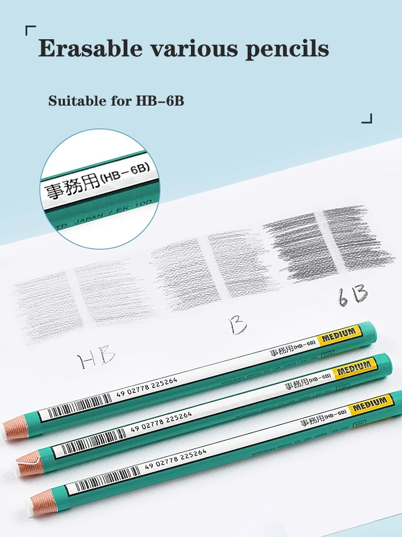 UNI Eraser EK-100 Pen-Type Roll Paper High-Gloss Rubber Detail Pen Environmental Protection Rubber Pen