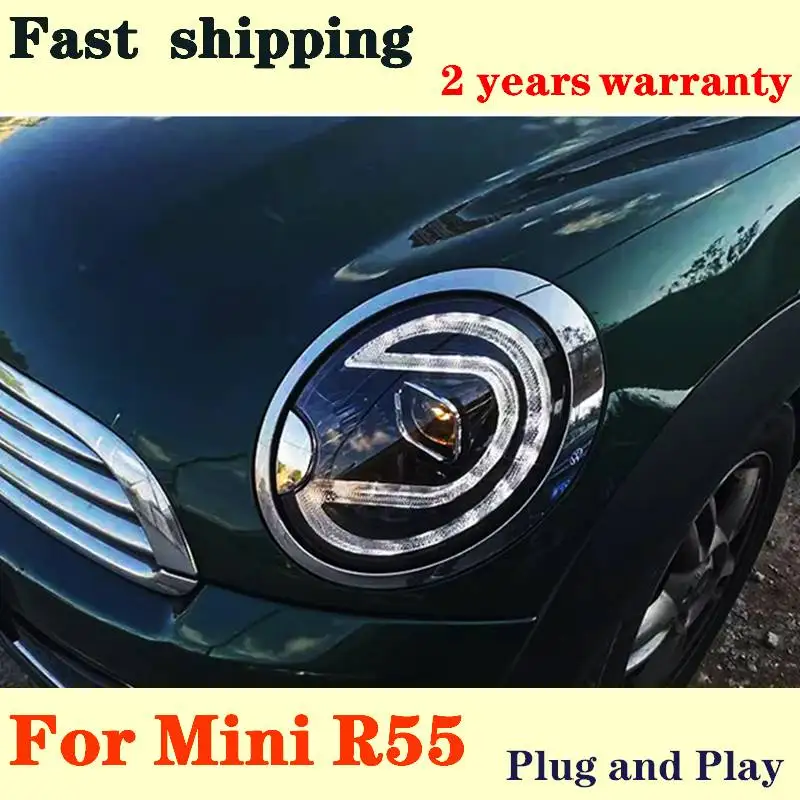 Auto Accessories LED Headlights For BMW MINI Headlight Assembly 2007-2013 Mini R55 / R56 Modified LED Headlight Day Line Light