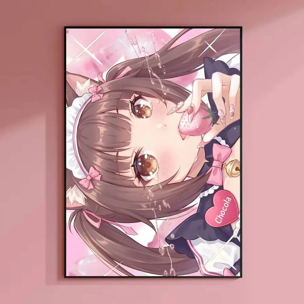 Chocola Vanilla N-Nekopara Poster HD-Leinwand-Wandkunst, wasserfester Druck für Schlafzimmer, Wohnzimmer, Heimdekoration, Geschenk – Detail 6