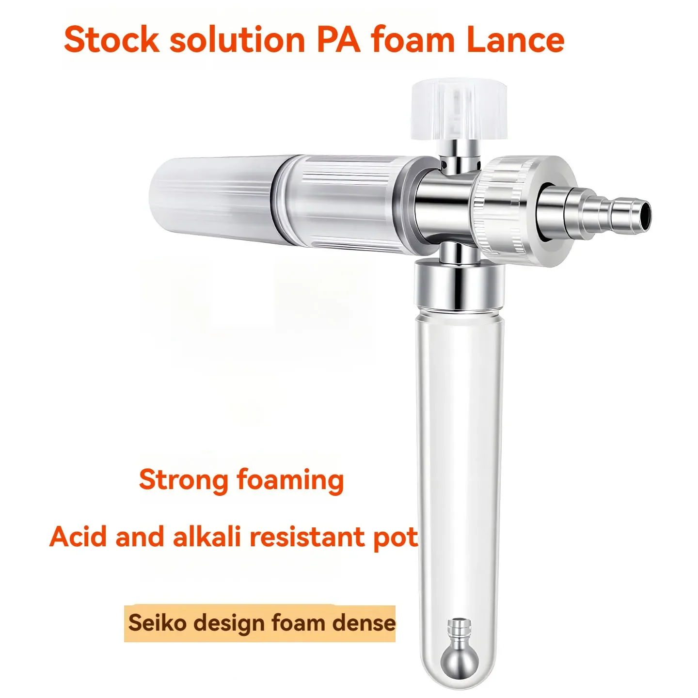 

35ml High Power Foam Spray Pot with 1/4'' Quick Connector Adjustable Nozzle for High Pressure Washer Snow Foam Lance Car Motorcy