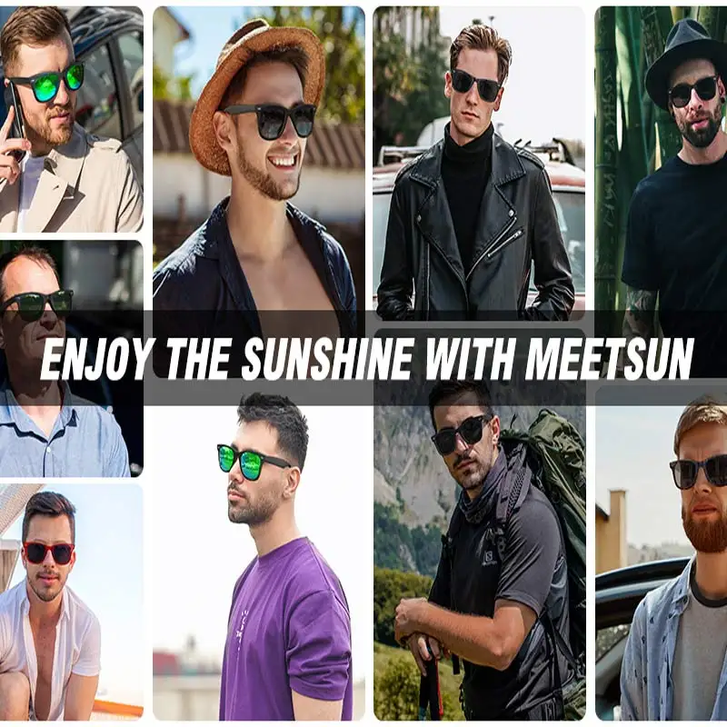 WOWSUN Fashion Classic Polarized Men And Women Square Sunglasses Anti Glare Goggles Travel Fishing Riding Glasses Uv400